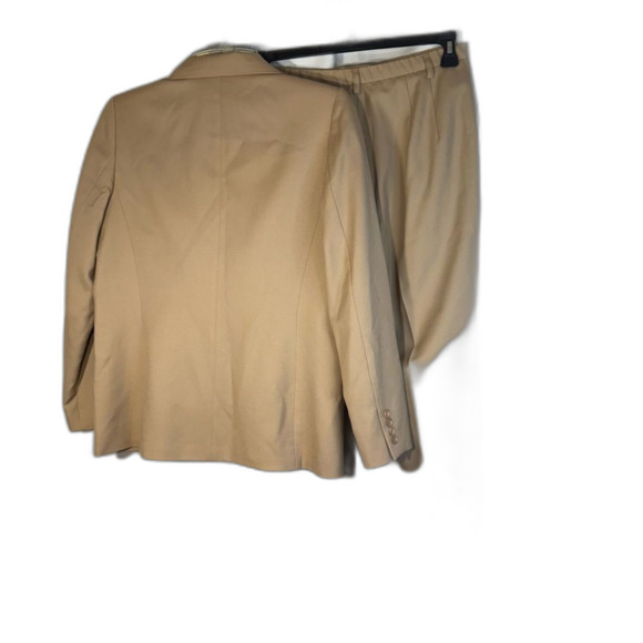 Pendleton vintage virgin wool Classic Tan lined pant suit size 10 notch collar - Picture 4 of 10